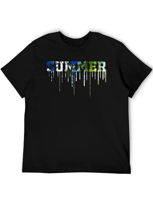Summer Drip Graphic Black T-Shirt