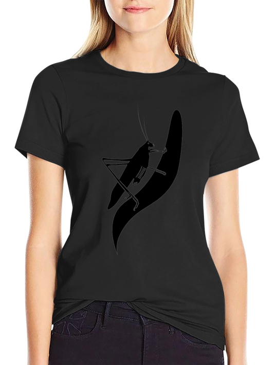 Silhouette Grasshopper Graphic Tee - Black
