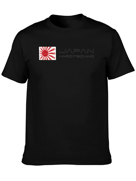 Japan Hardtechno Graphic Tee - Stylish Black T-Shirt
