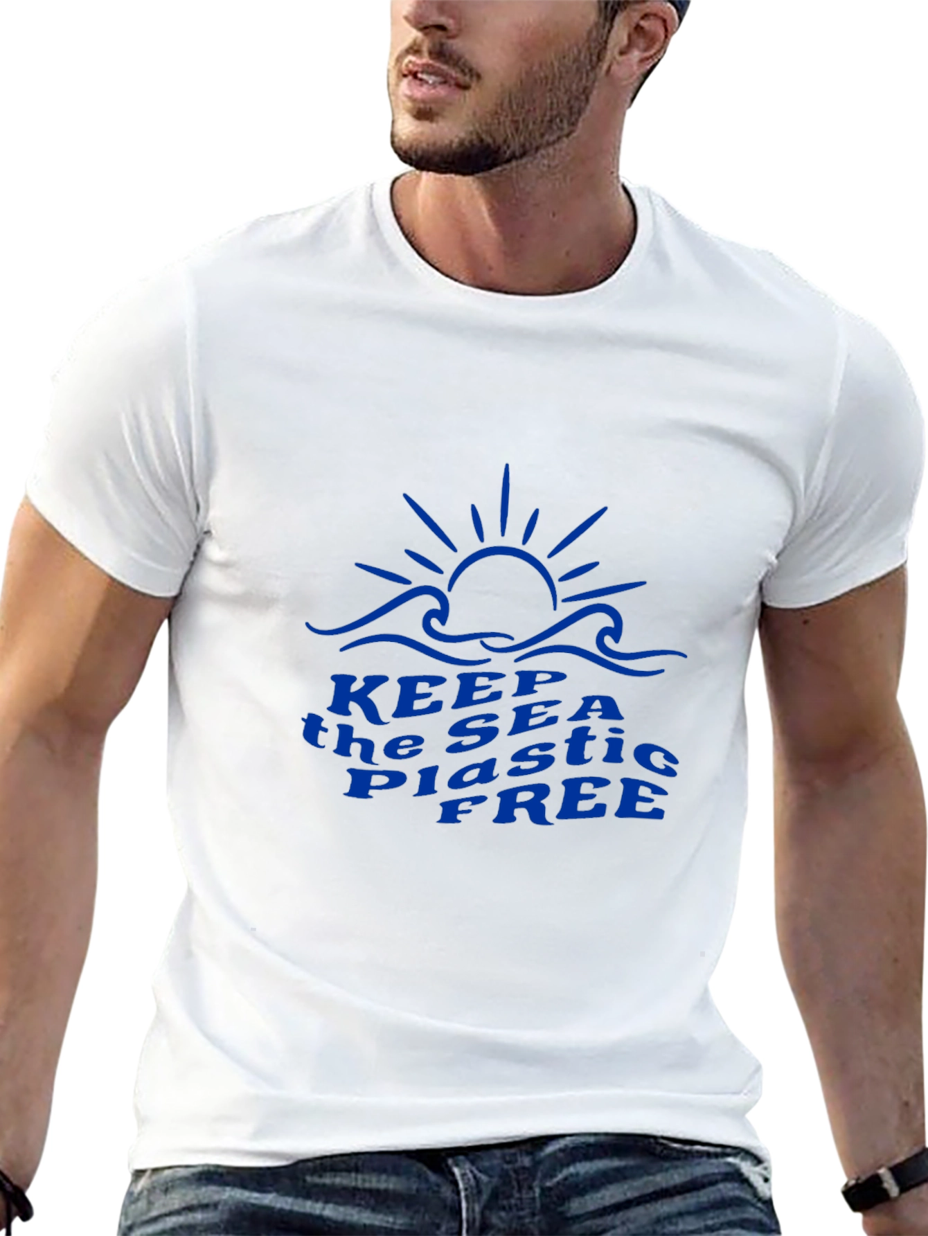 Keep the Sea Plastic Free Black Graphic Tee