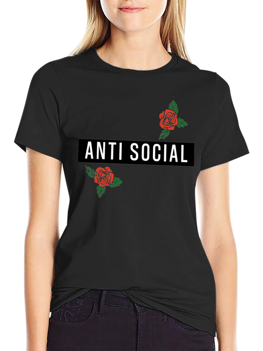 Anti Social Rose Graphic T-Shirt