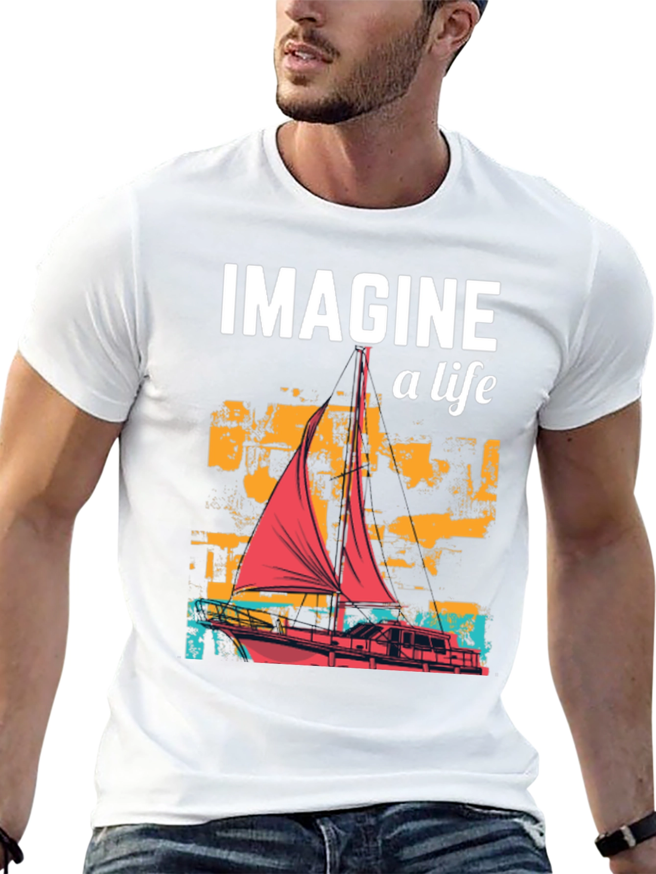 Imagine a Life Sailboat Graphic Tee