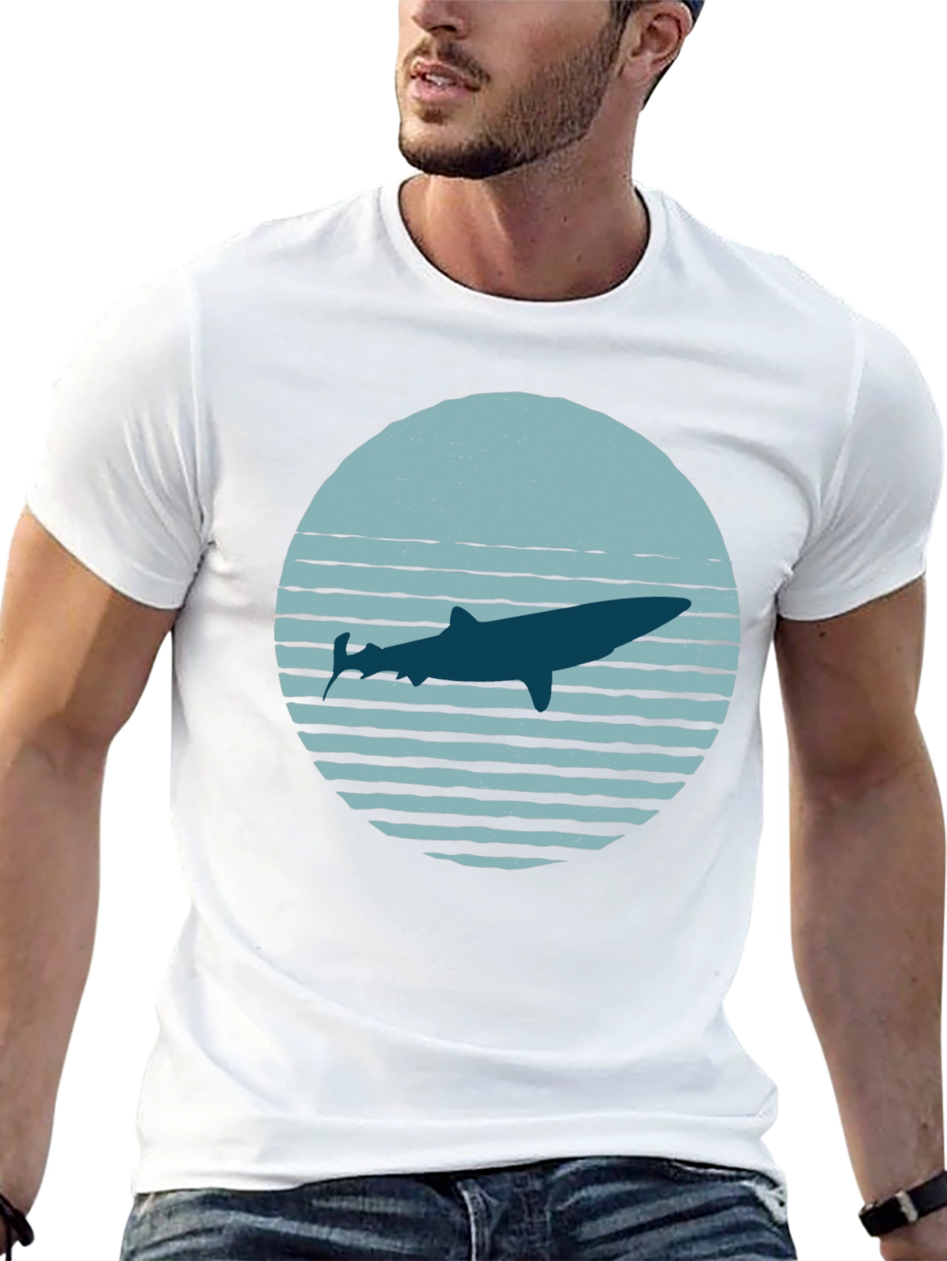 Whale Graphic Tee - Retro Style