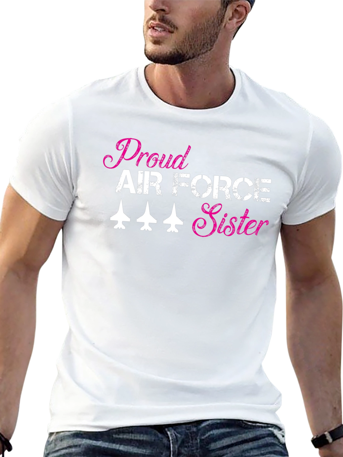 Proud Air Force Sister Graphic T-Shirt
