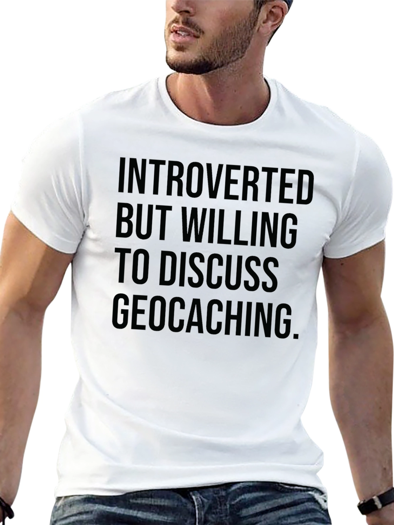 Introverted Geocaching T-Shirt - Funny Statement Tee