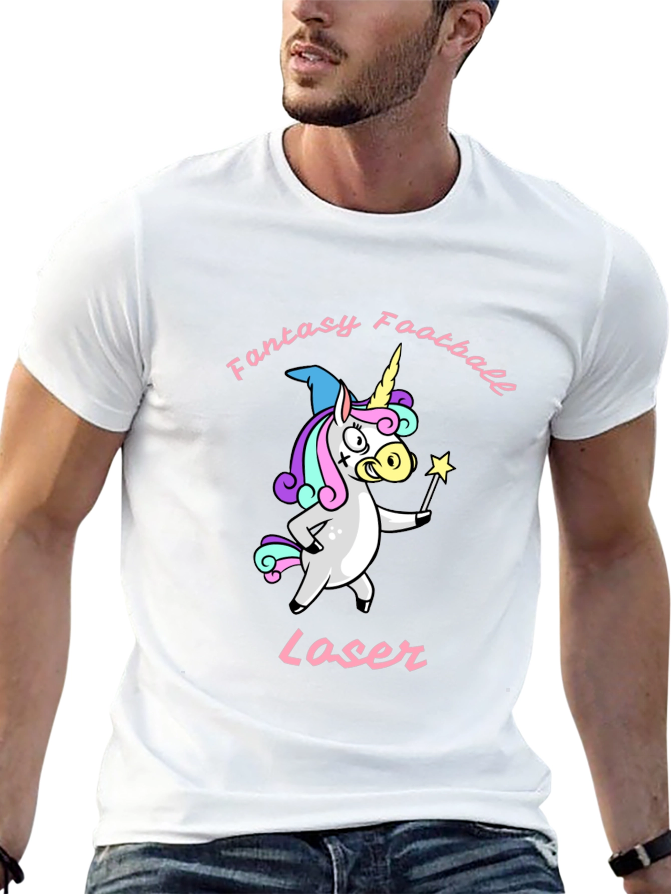 Fantasy Football Unicorn Laser T-Shirt