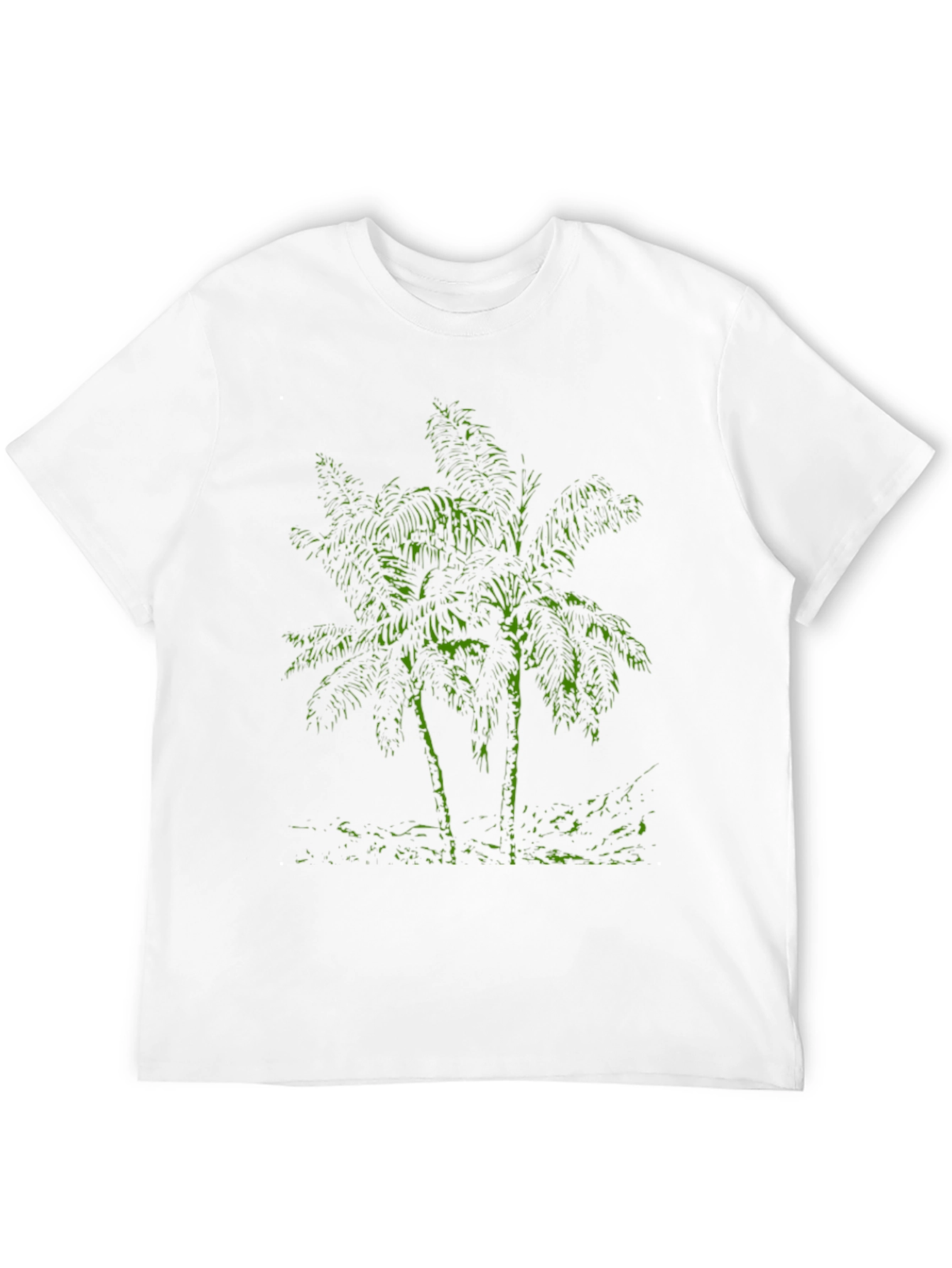 Tropical Palm Tree Graphic T-Shirt - Black