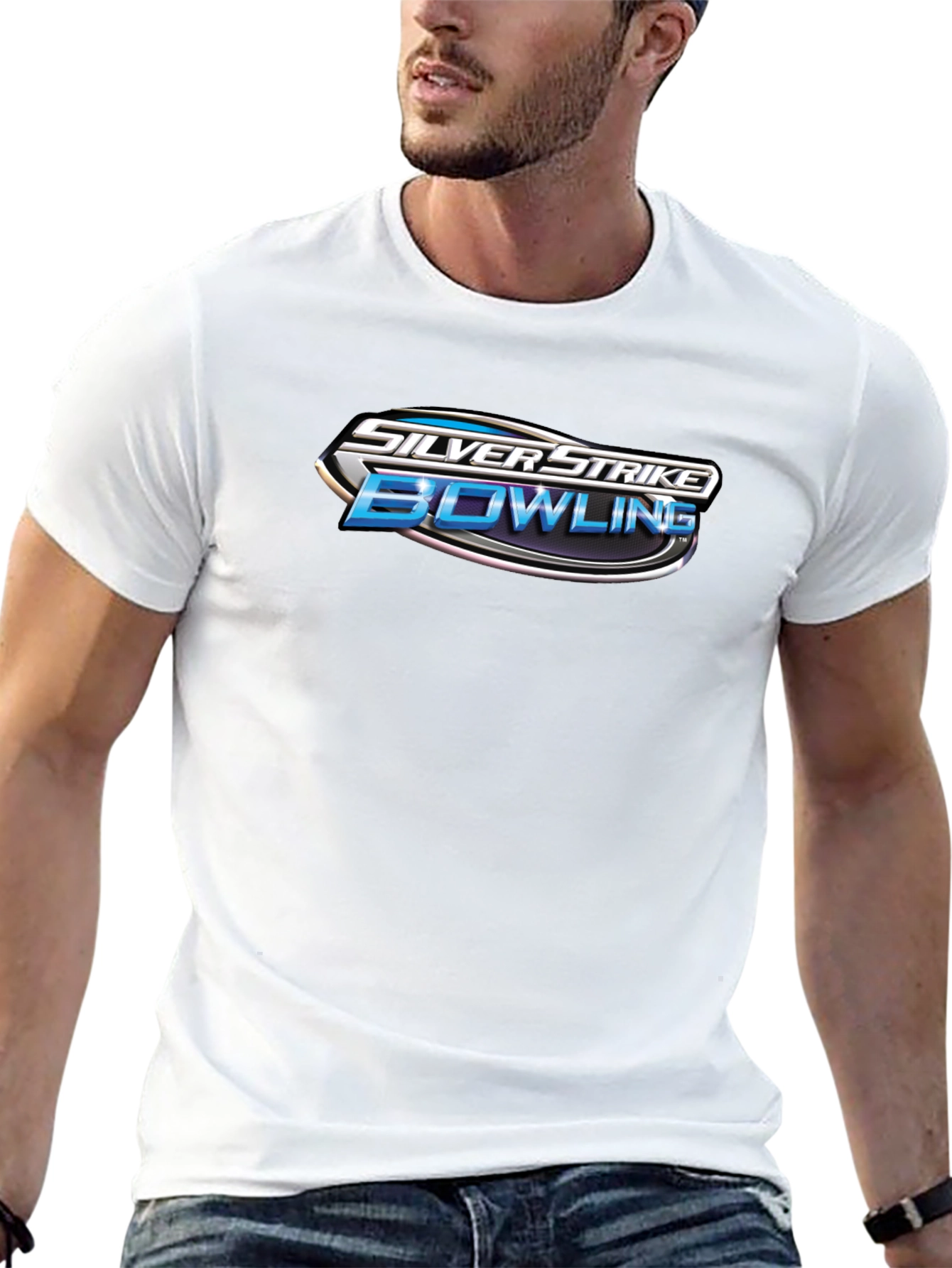 Silver Strike Bowling Black T-Shirt