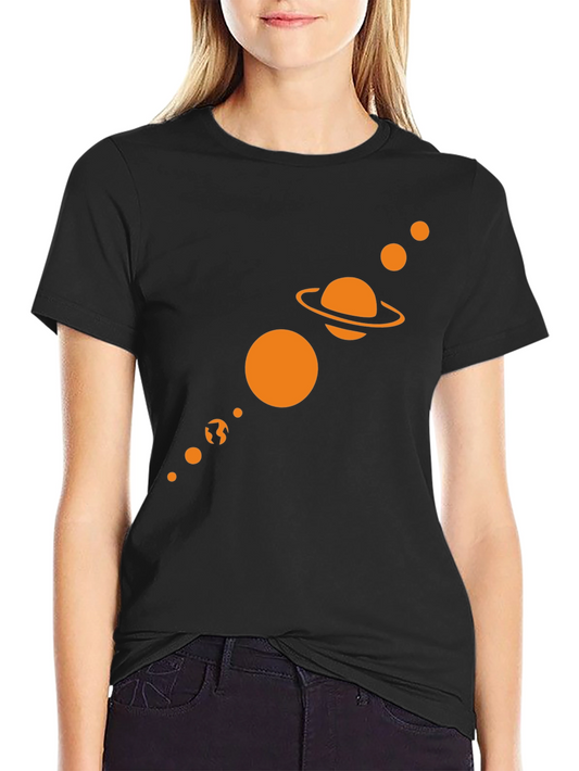 Solar System Graphic Tee - Black Cotton Blend
