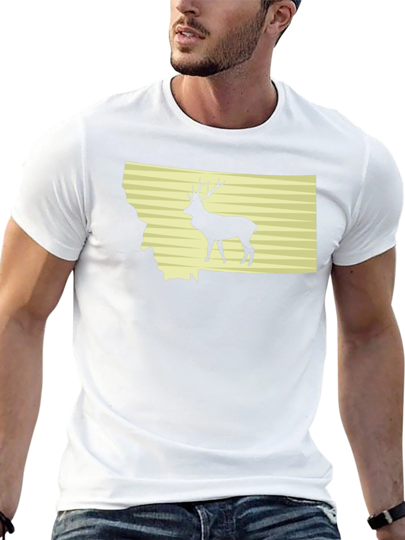 Montana Deer Graphic Tee - Black