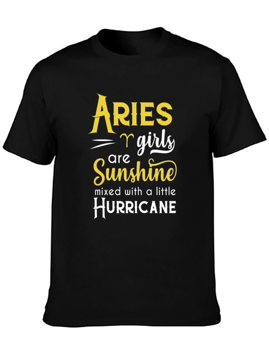 Aries Girls Sunshine Hurricane Black T-Shirt