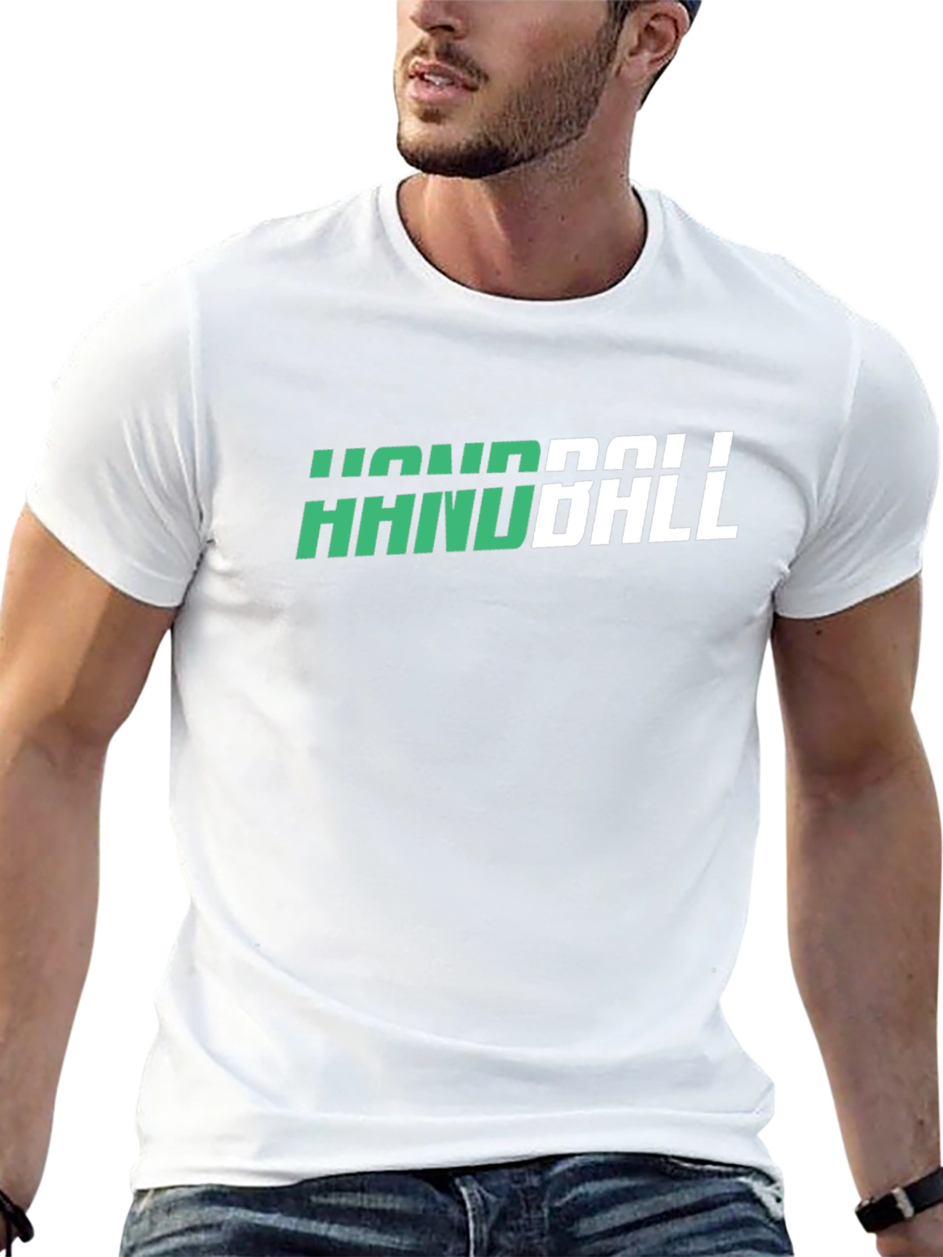 Handball Graphic Tee - Sporty Black T-Shirt