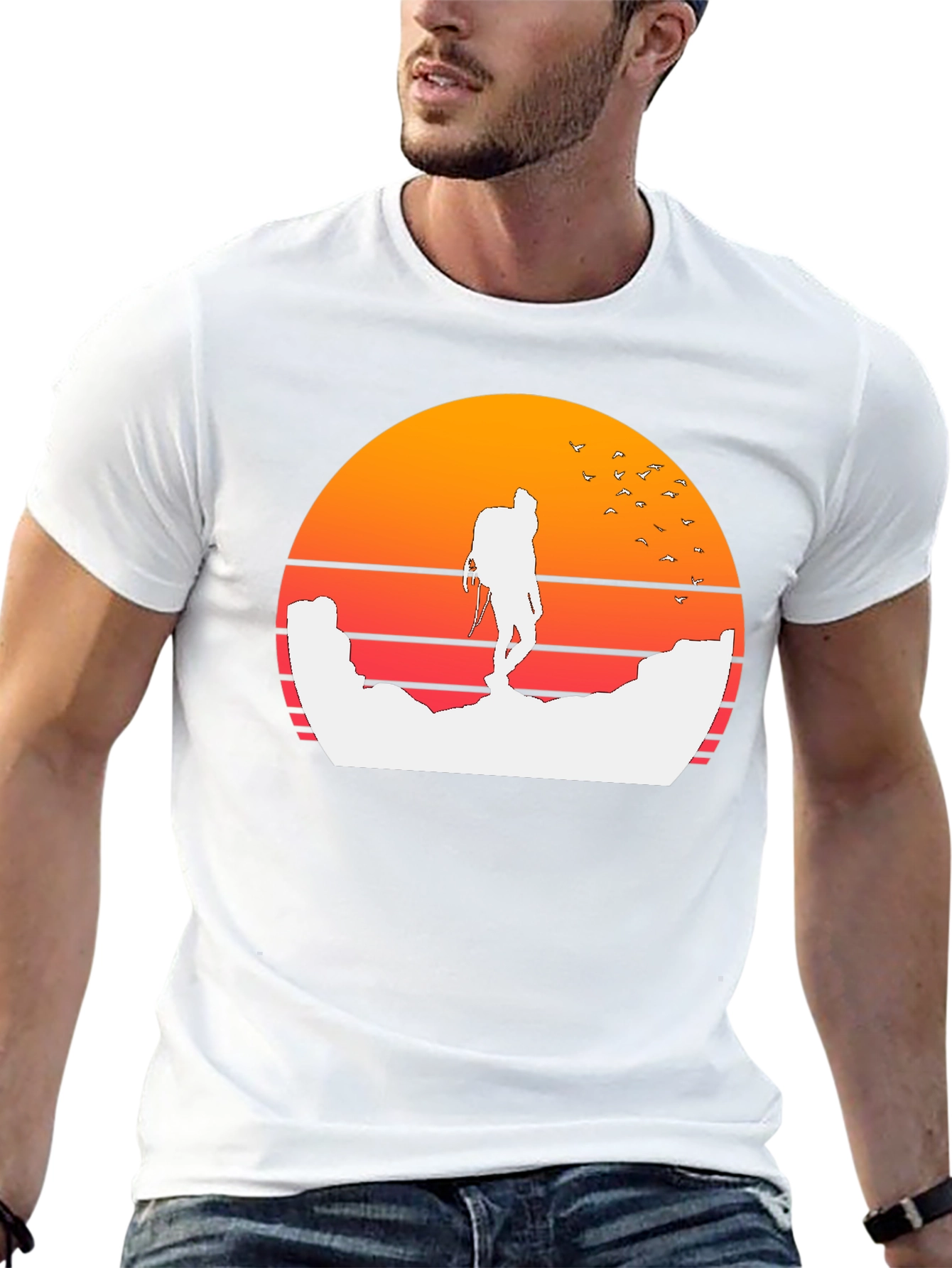 Sunset Hiker Graphic Tee - Adventure Ready!