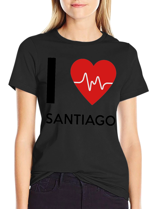 I Love Santiago T-Shirt - Heartbeat Design