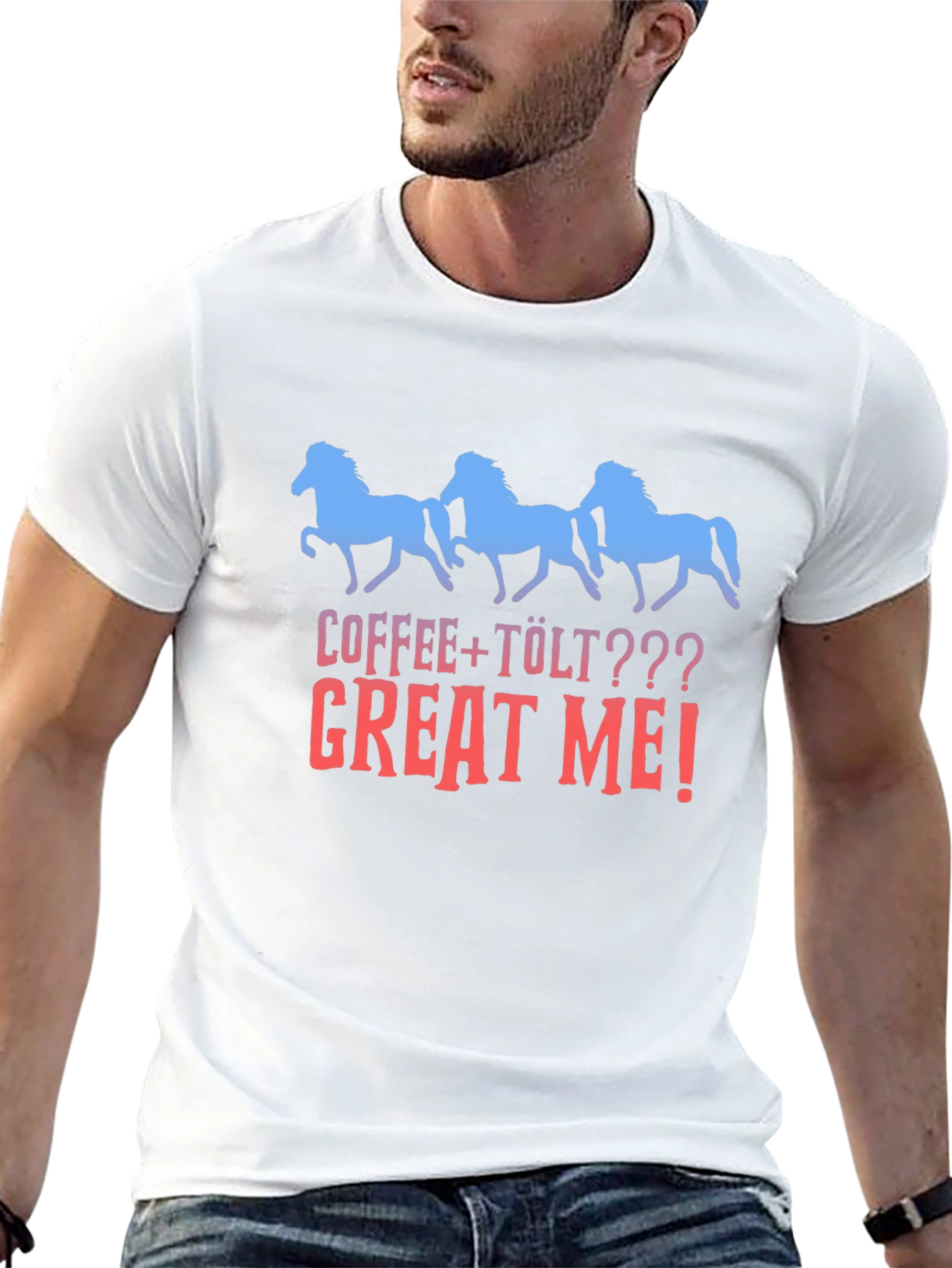 Coffee + Tölt Great Me! Horse Graphic Tee