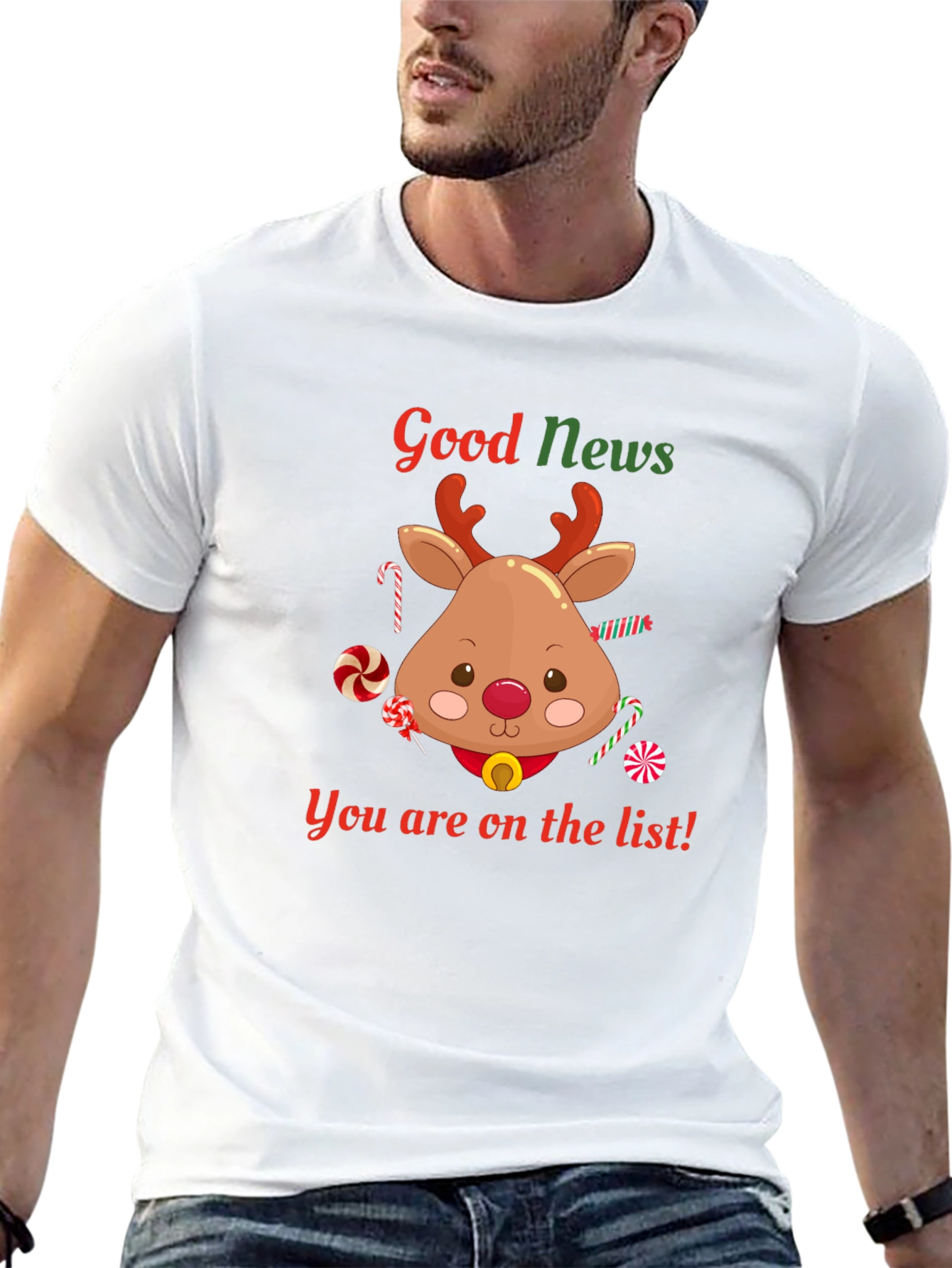 Good News Deer Christmas T-Shirt