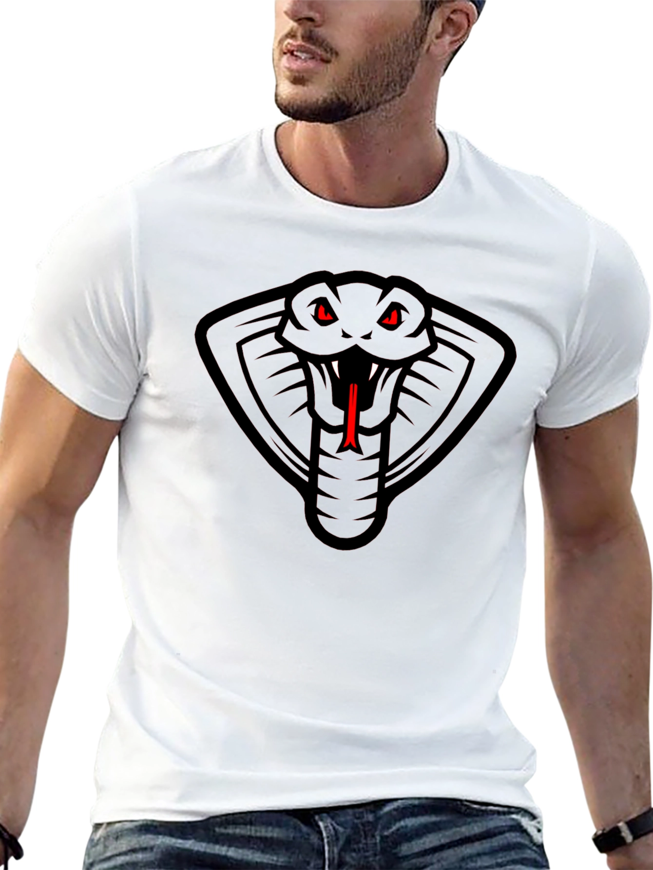 Cobra Snake Graphic Tee - Mens Black T-Shirt
