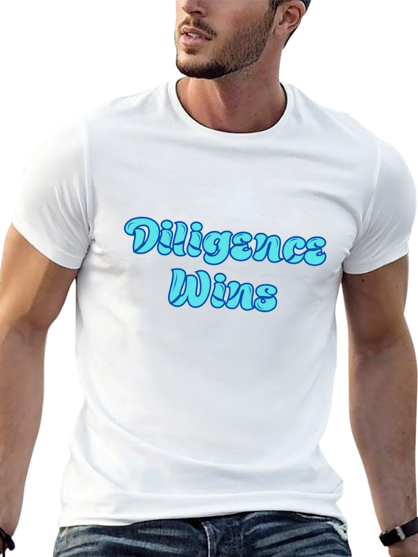 Diligence Wins Graphic T-Shirt - Black