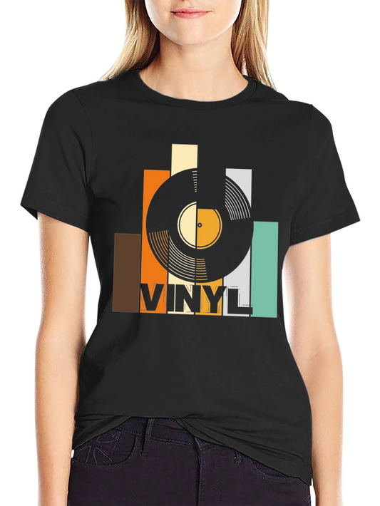 Retro Vinyl Record Graphic Tee - Music Lover Shirt