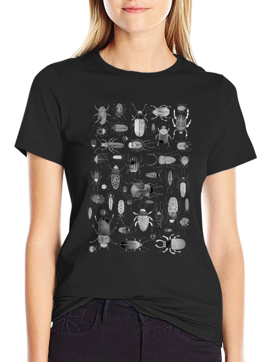 Insect Print Black T-Shirt