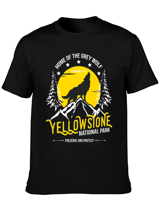 Yellowstone National Park Grey Wolf T-Shirt