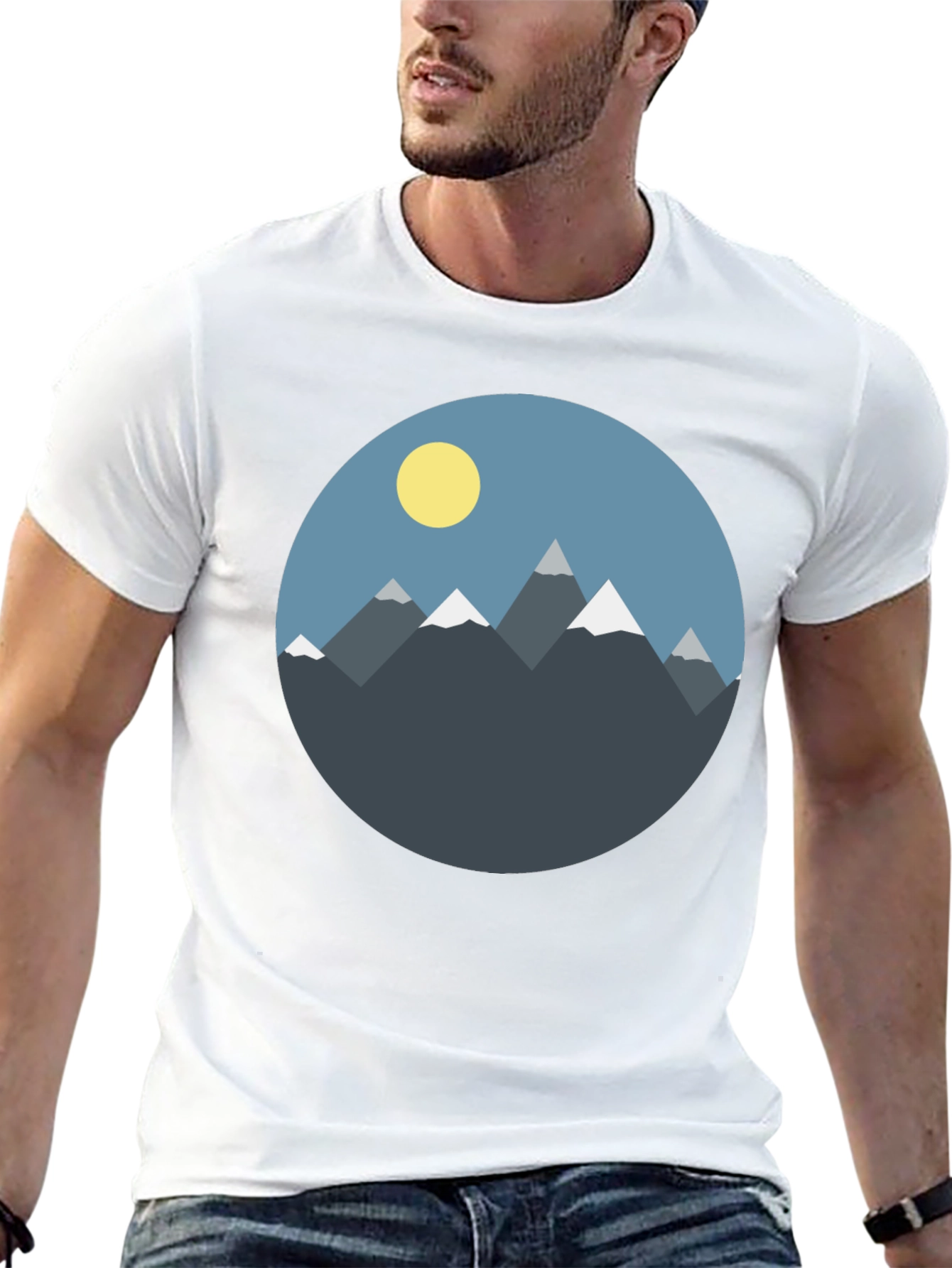 Mountain Graphic Tee - Mens Black Casual Shirt