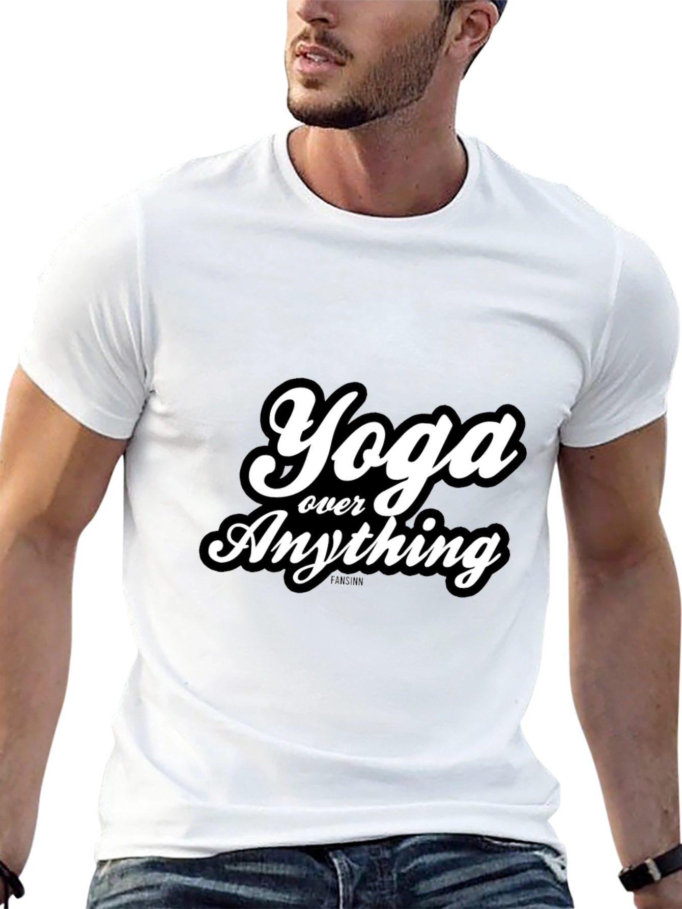 Yoga Over Anything Black Graphic Tee