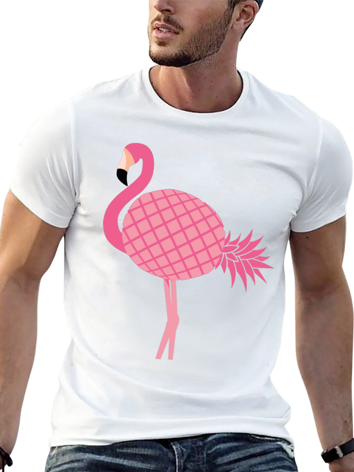 Funky Flamingo Pineapple Graphic Tee