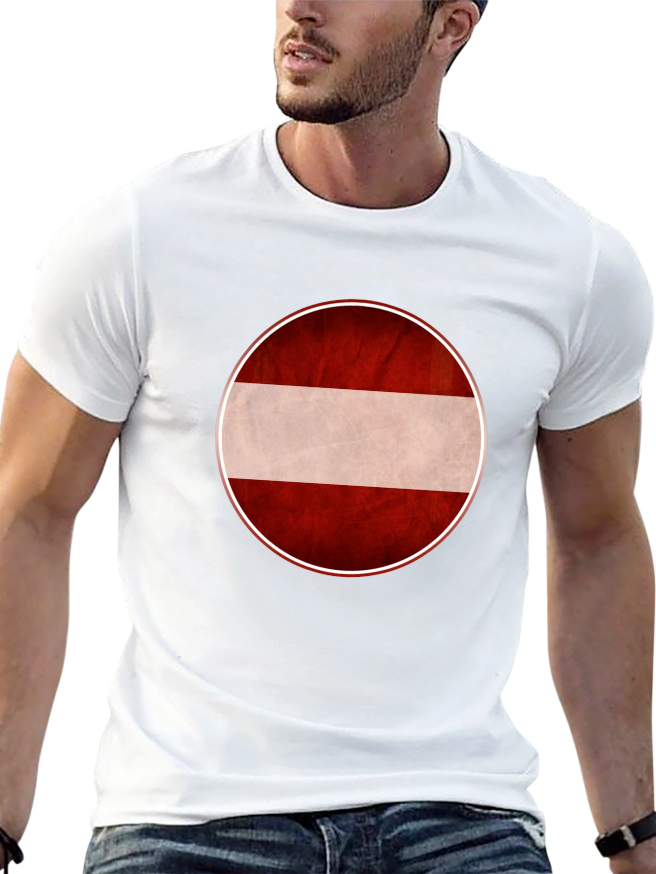 Latvia Flag Graphic Tee - Unisex Black T-Shirt