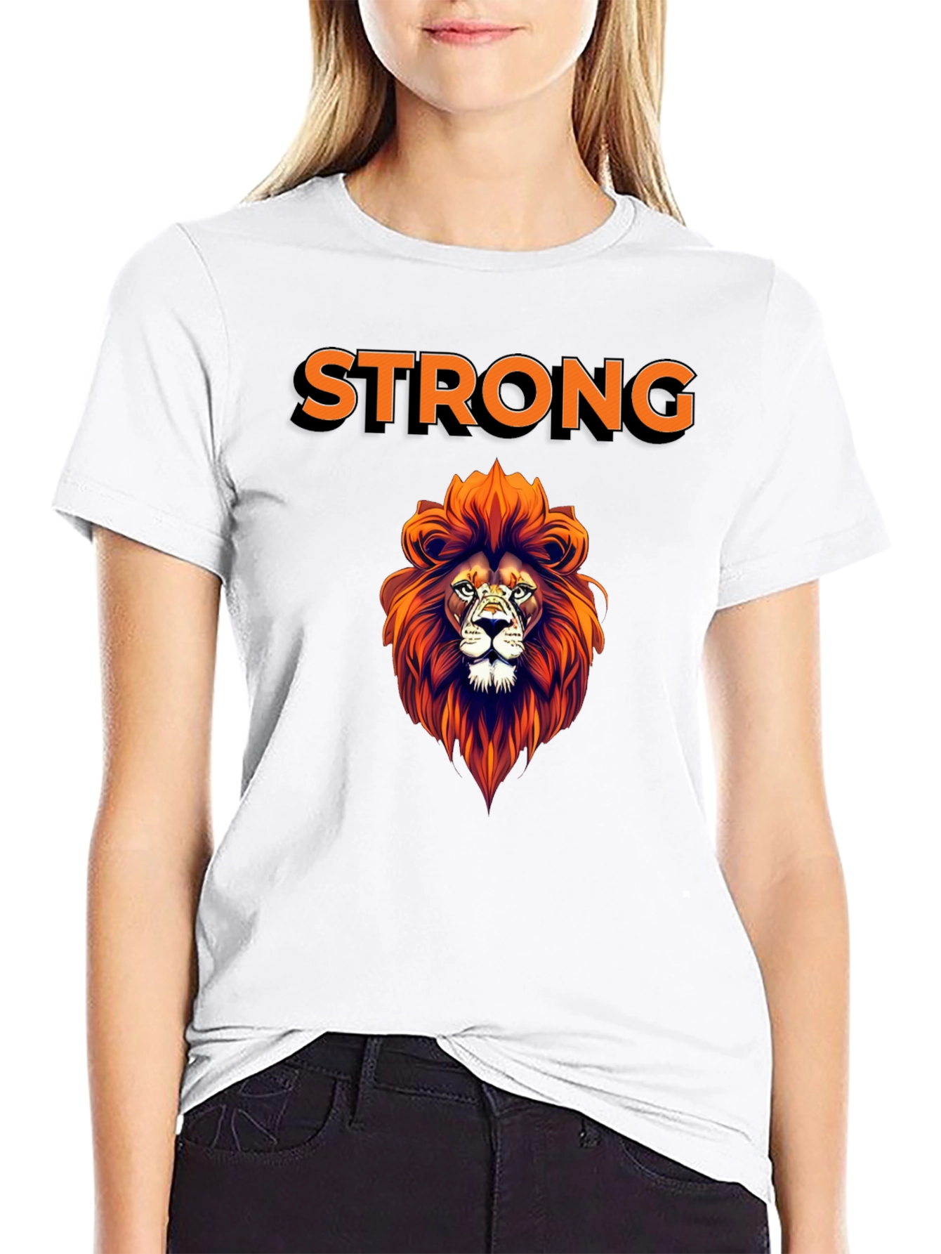 Strong Lion Graphic Tee - Stylish Mens T-Shirt