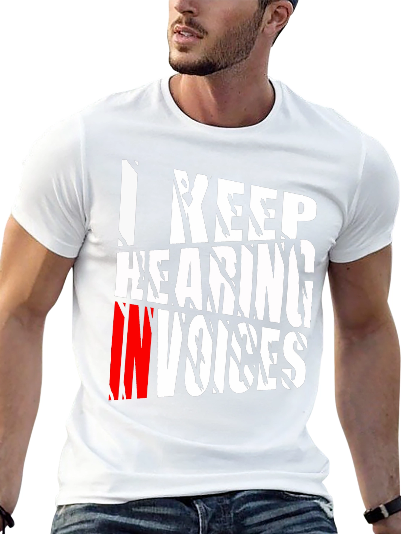 I Keep Hearing Invoices Mens Black Graphic T-Shirt