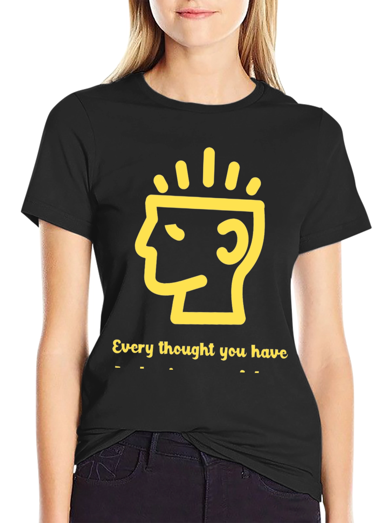 Mindful Thoughts Graphic Tee - Black