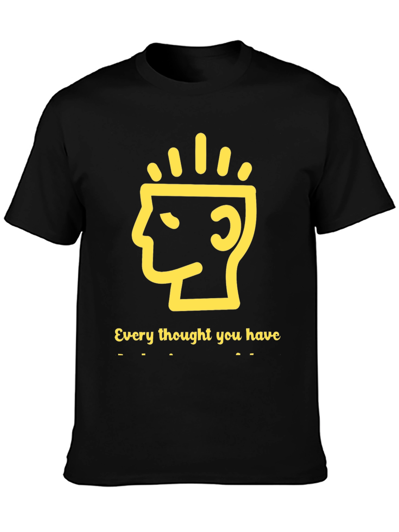 Mindful Thoughts Graphic Tee - Black