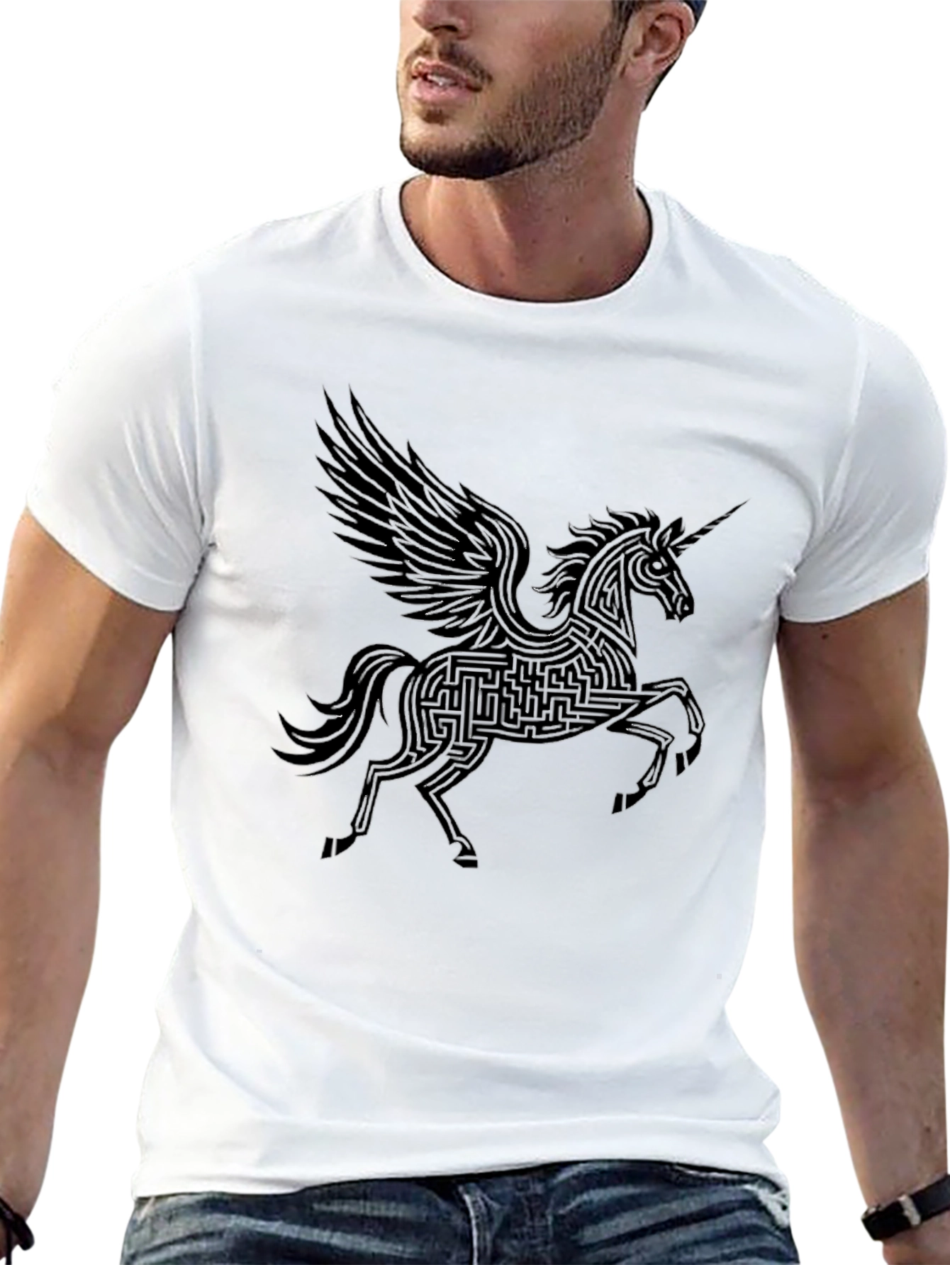 Pegasus Maze Graphic T-Shirt
