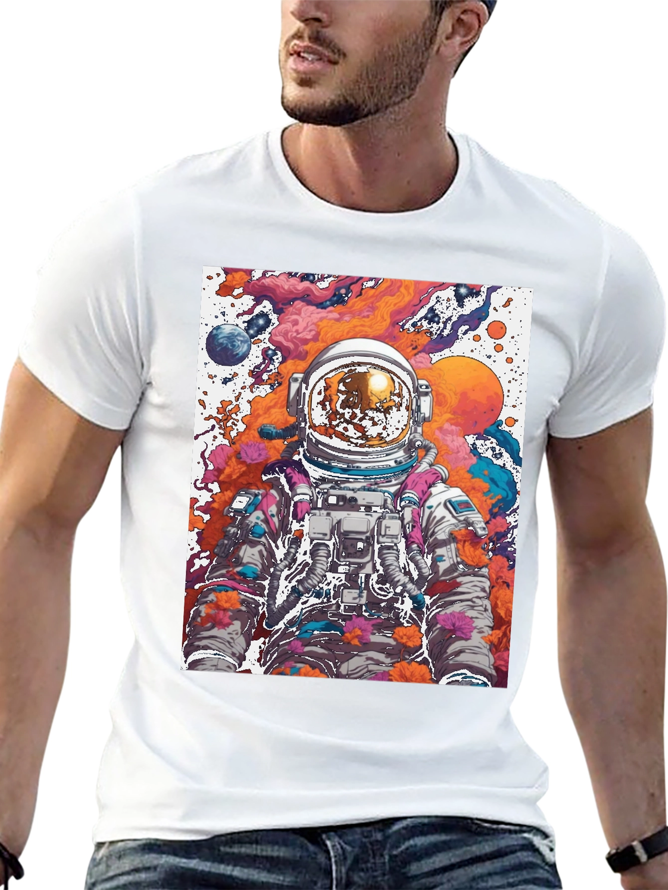 Astronaut Galaxy T-Shirt - Space Graphic Tee