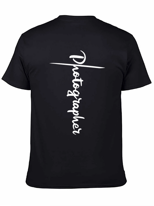 Photographer T-Shirt | Crew Neck Black Tee