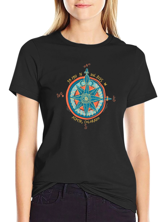 Aspen Colorado Compass Graphic T-Shirt