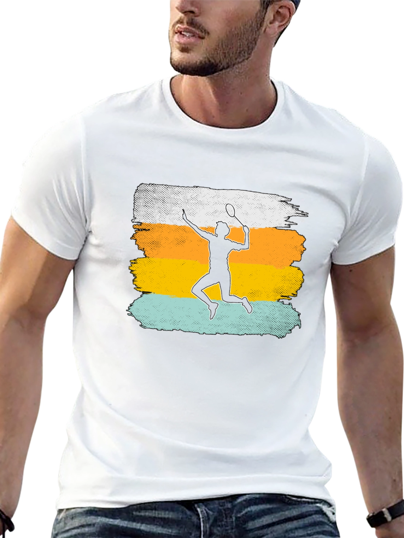 Badminton Player Graphic T-Shirt