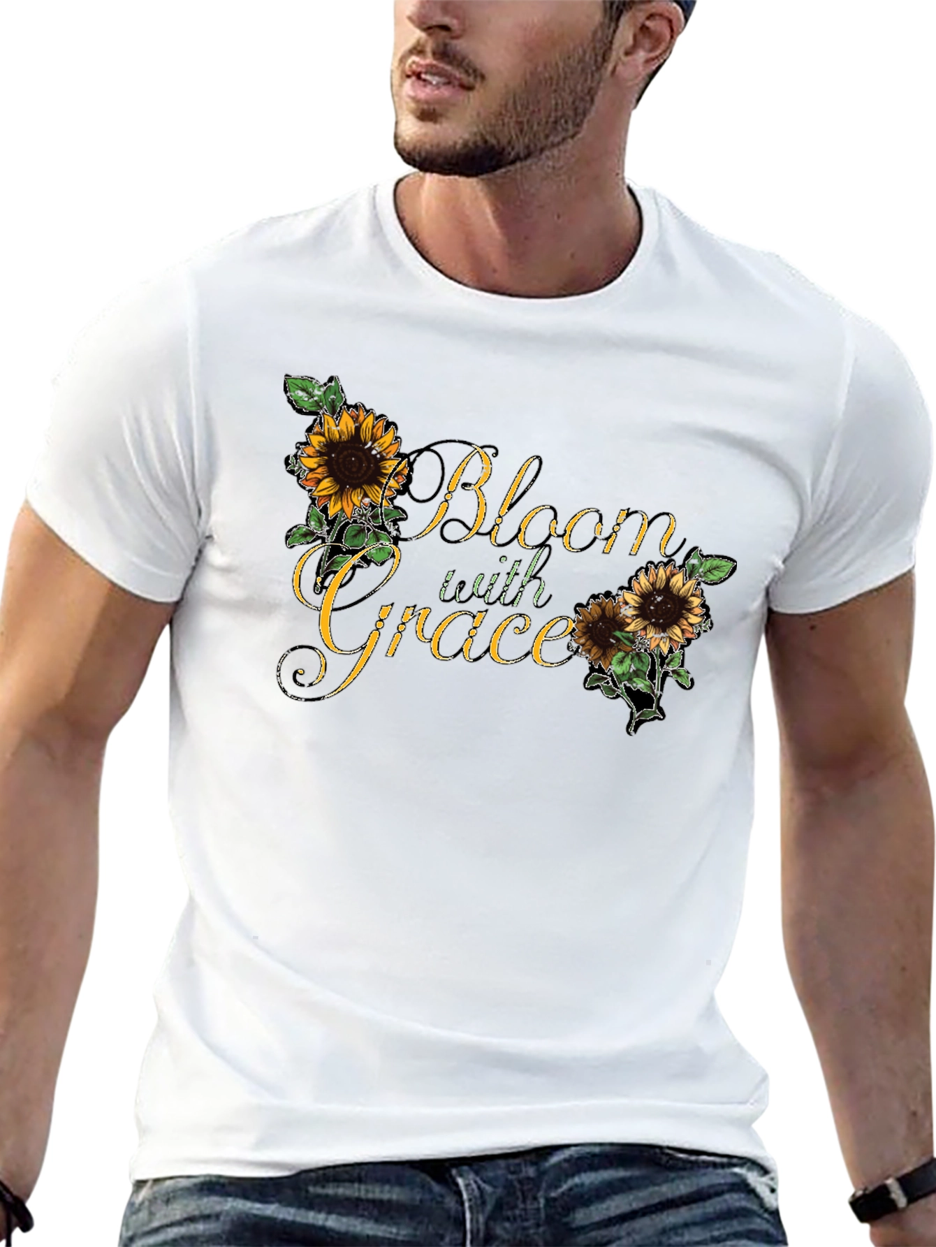 Bloom With Grace Sunflower Graphic Tee