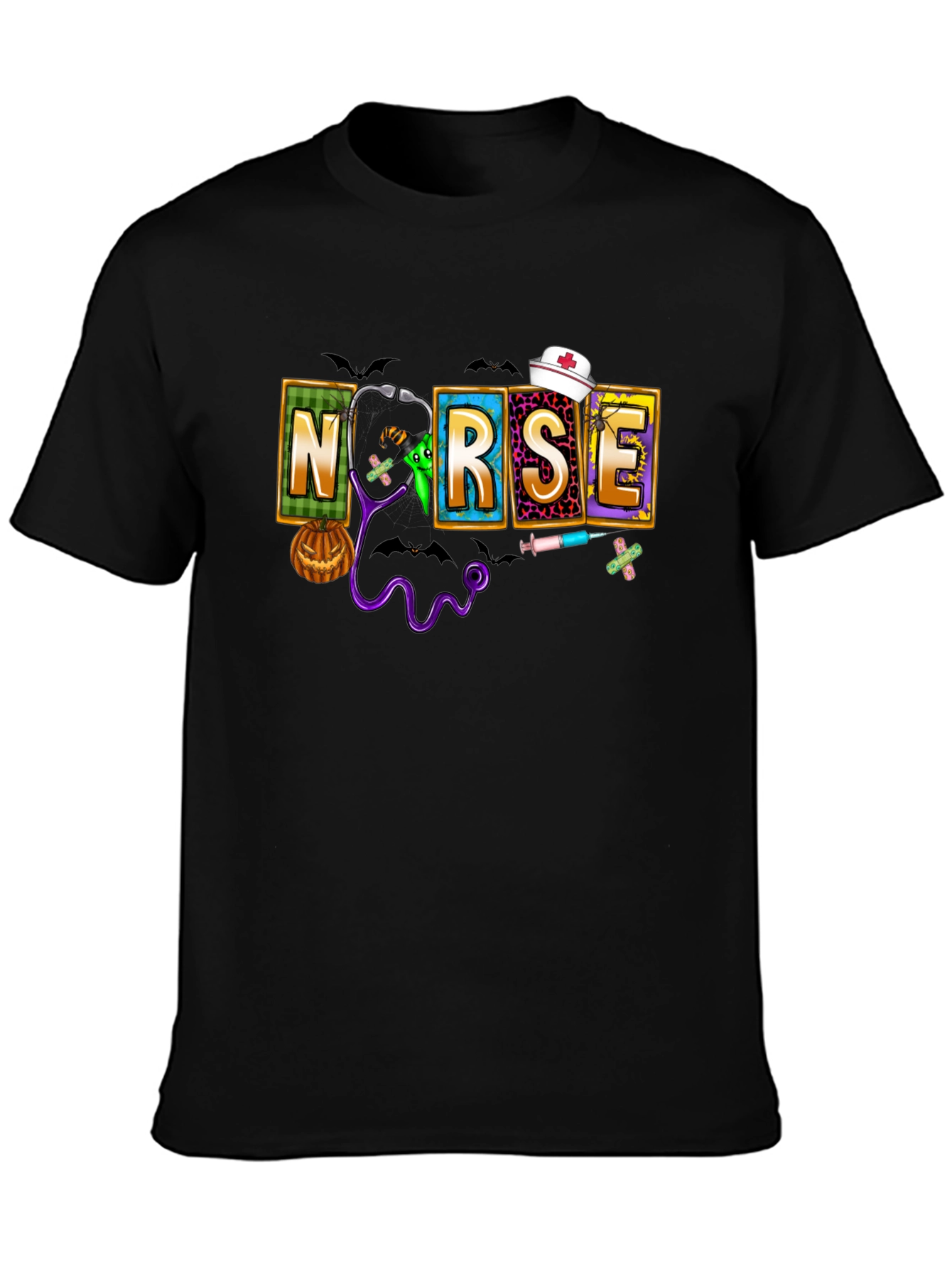 Halloween Nurse Graphic T-Shirt