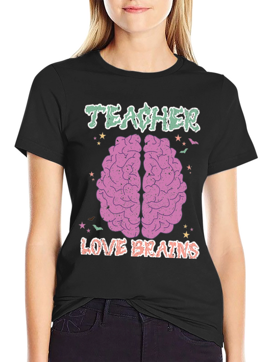 Teacher Love Brains T-Shirt Halloween