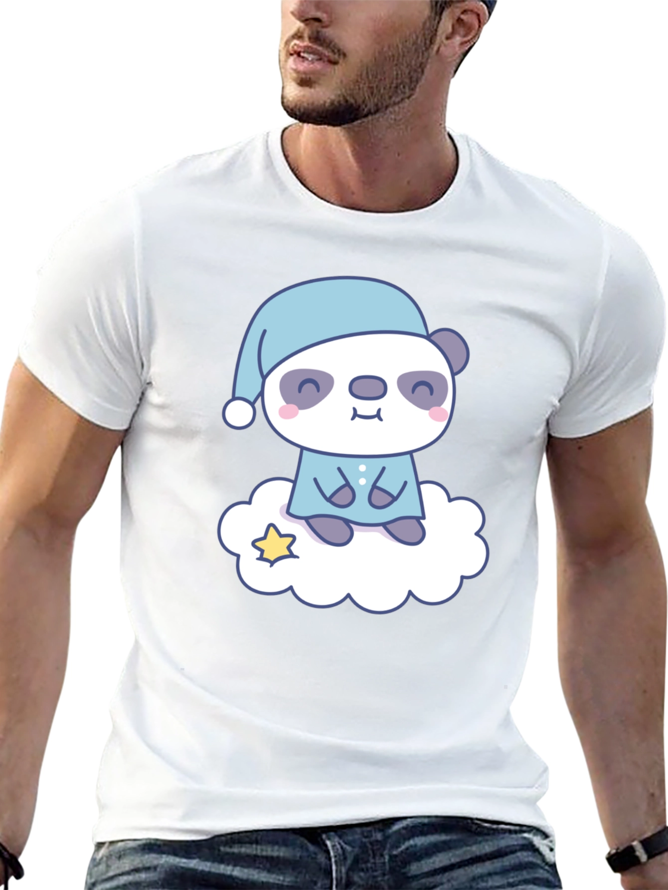 Sleepy Panda T-Shirt - Cute Cartoon Bear Tee