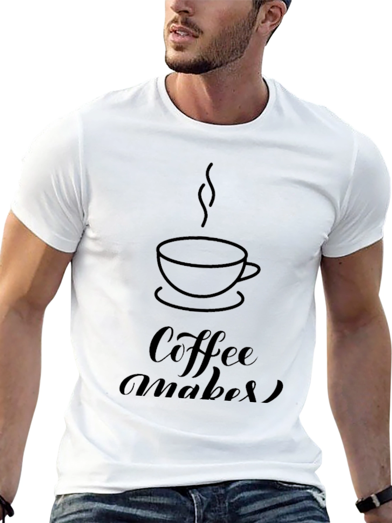 Coffee Maker Graphic Black T-Shirt