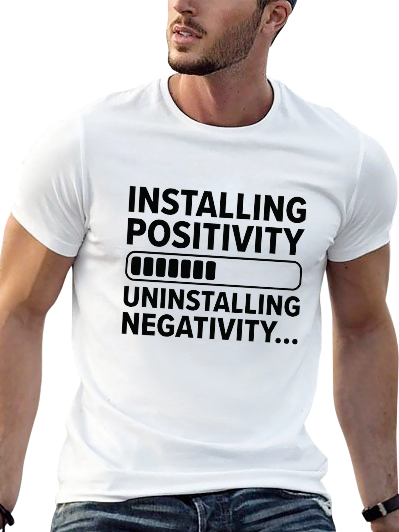 Installing Positivity T-Shirt - Black Graphic Tee