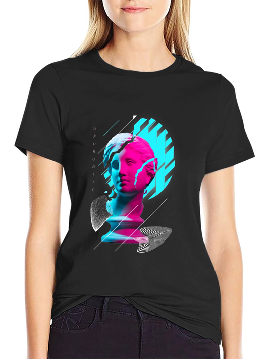 Aphrodite Graphic Tee - Stylish Black T-Shirt