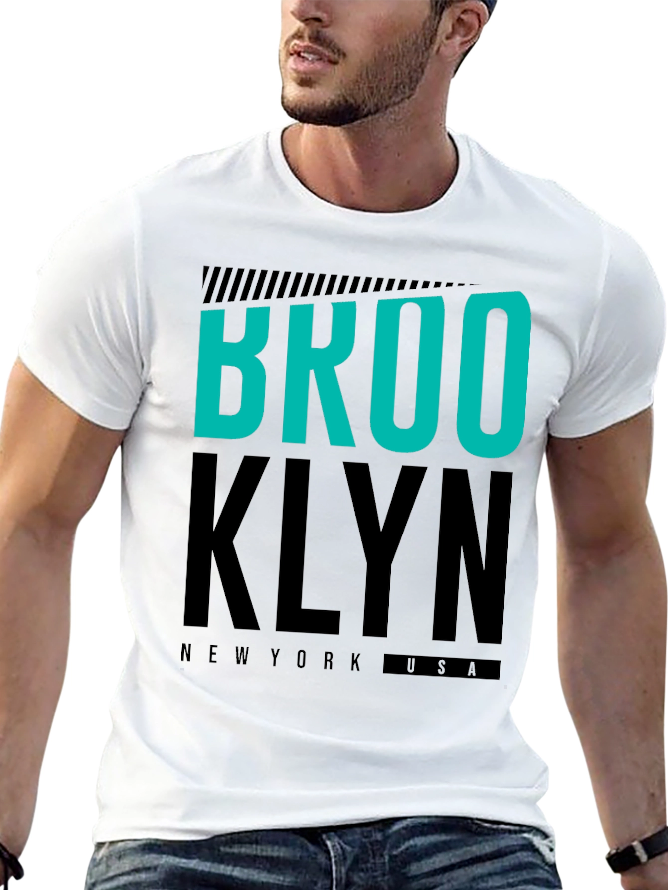 Brooklyn Graphic Tee | Black Crew Neck