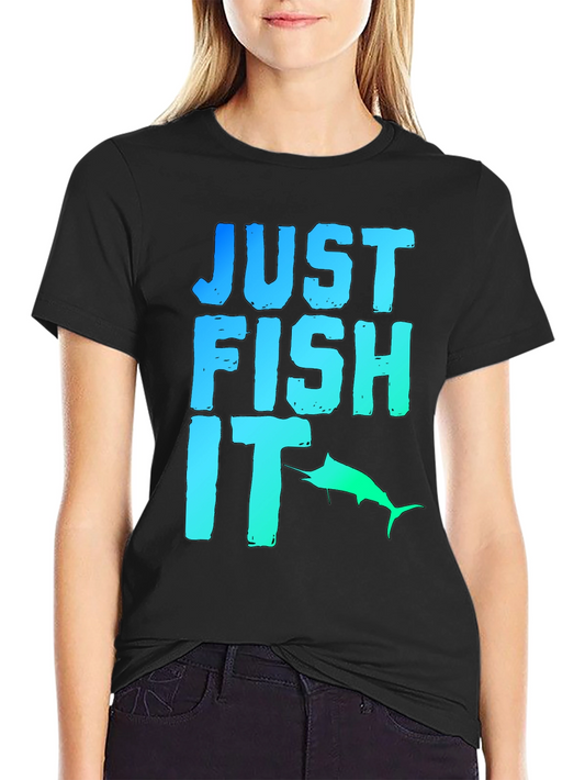 Just Fish It Graphic Tee - Black