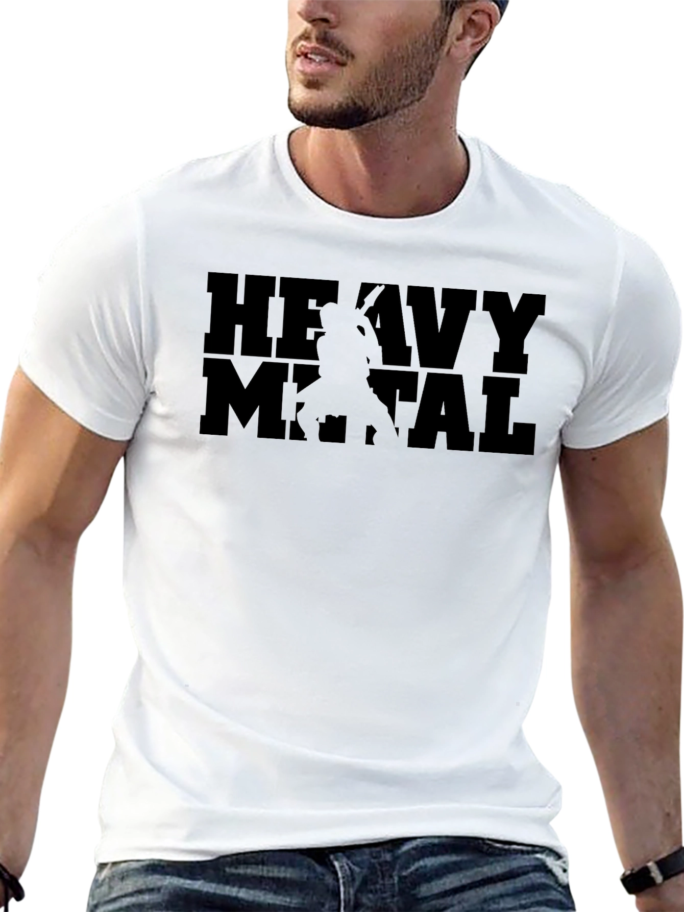 Heavy Metal Graphic Tee - Black Cotton T-Shirt