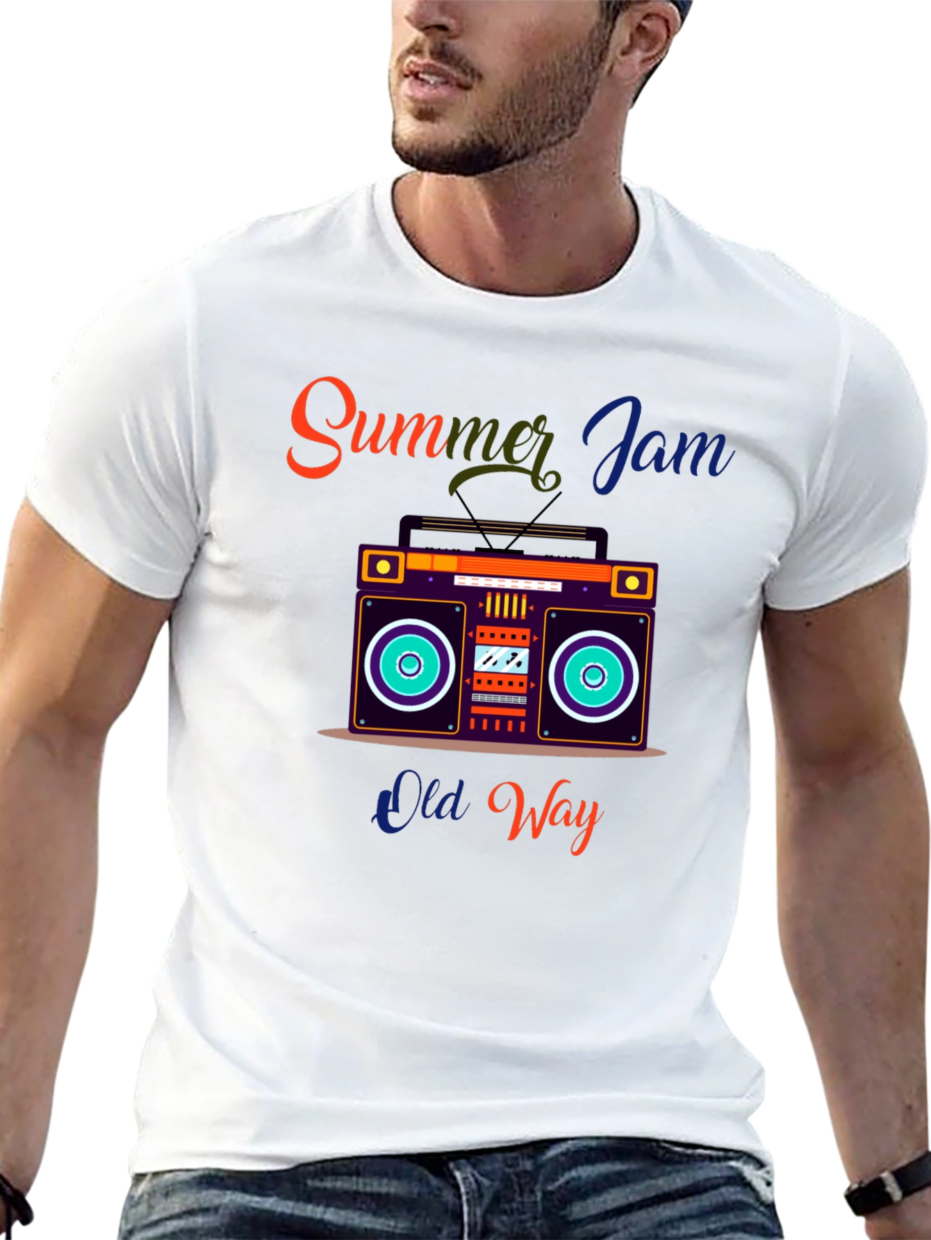 Summer Jam Retro Boombox Graphic Tee
