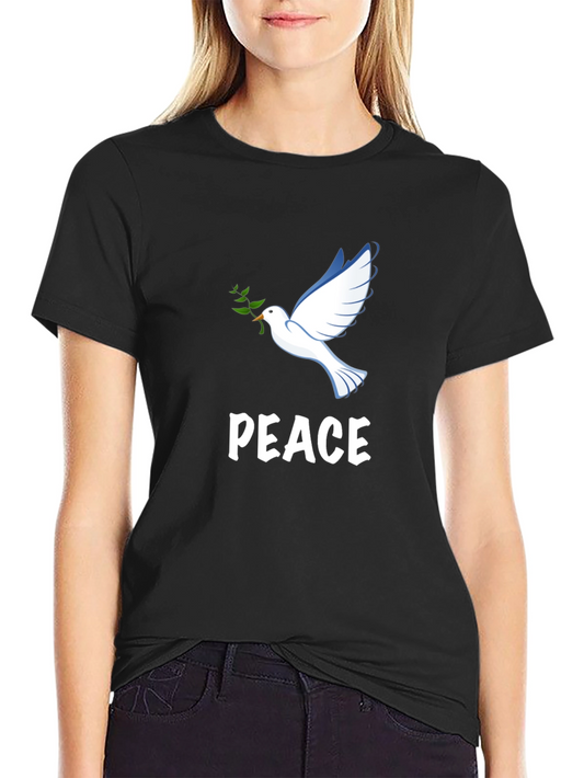 Peace Dove Graphic T-Shirt | Black